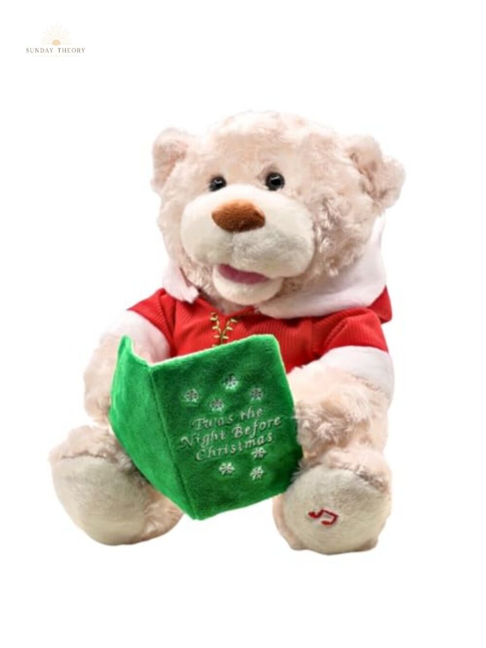 Animated Storytime Teddy Bear Plush Reads Twas Night Before Christmas 11in